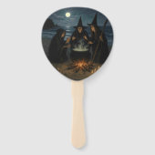 Éventail Trois Sorcières Brew Cauldron Pleine lune Beach (Dos)