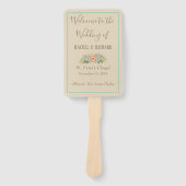 Éventail Tropical Beach Floral Wedding Program (Devant)