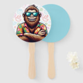 Éventail Tropical/beach yeti/bigfoot (Devant et derrière)