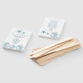 Éventail Tropical Blue Starfish Programme de mariage de cor (Non-assemblé)