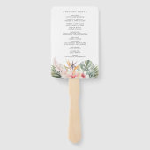 Éventail Tropical Botanical Floral Programme de mariage élé (Dos)