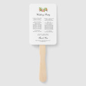 Éventail Tropical Floral & Green Garden Programme de mariag (Dos)