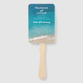 Éventail Tropical Sand Beach Shore Wedding Programme (Devant)