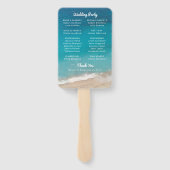 Éventail Tropical Sand Beach Shore Wedding Programme (Dos)