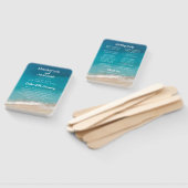 Éventail Tropical Sand Beach Shore Wedding Programme (Non-assemblé)