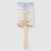 Éventail Tropical Starfish Shells Beach Wedding Programme V (Dos)