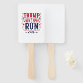 Éventail Trump Run Spot Run Funny Election Debate (Devant et derrière)
