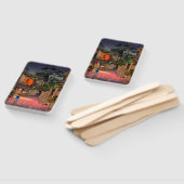 Éventail Tsuchiya Koitsu - Soirée à Ushigome (Non-assemblé)