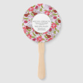 Éventail Tulipe florale botanique Rose Mariage de verdure (Dos)