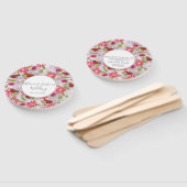 Éventail Tulipe florale botanique Rose Mariage de verdure (Non-assemblé)