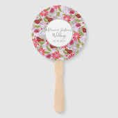 Éventail Tulipe florale botanique Rose Mariage de verdure (Devant)