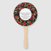 Éventail Tulipe florale botanique Rose Mariage de verdure (Dos)