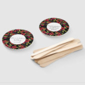 Éventail Tulipe florale botanique Rose Mariage de verdure (Non-assemblé)