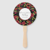 Éventail Tulipe florale botanique Rose Mariage de verdure (Devant)