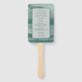 Éventail Turquoise Absract Coastal Chic Modern Wedding Prog (Dos)