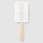 Éventail Turquoise & Gold Elegant Ironwork Wedding Programm (Devant)