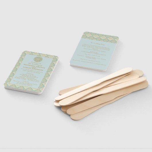 Éventail Turquoise indien - Ventilateur du programme de mar (Non-assemblé)