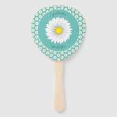 Éventail Turquoise Plutôt Petite Faisée Personnalisé Paddle (Devant)