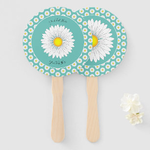 Éventail Turquoise Plutôt Petite Faisée Personnalisé Ron