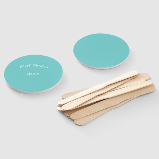 Éventail Turquoise Sky Joyeux anniversaire (Non-assemblé)