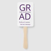 Éventail Typographie de graduation moderne simple minimale (Dos)