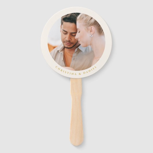 Éventail Typographie de script or moderne (Dos)