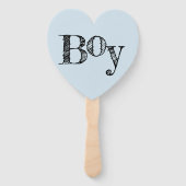 Éventail Typographie lunaire Révélation de genre rose bleu (Dos)