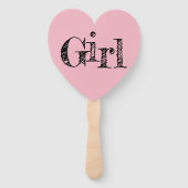 Éventail Typographie lunaire Révélation de genre rose bleu (Devant)