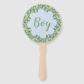 Éventail Typographie lunaire Révélation de genre rose bleu  (Dos)