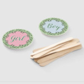 Éventail Typographie lunaire Révélation de genre rose bleu  (Non-assemblé)