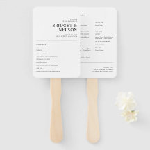 Typographie moderne élégante Programme de mariage 