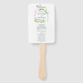 Éventail Typographie simple et élégante Programme de mariag (Devant)