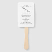 Éventail Typographie simple et élégante Programme de mariag (Devant)