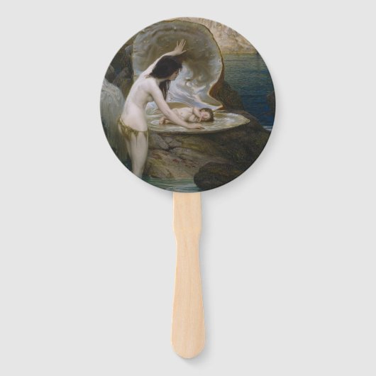 Éventail Un bébé aquatique retrouvé dans un coquillage par  (Devant)