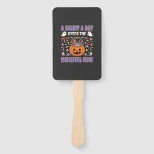 Éventail Un bonbon par jour Halloween T Shirt Design