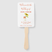 Éventail Un charmant Mariage de tournesol (Devant)