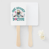 Éventail Un docteur Éffrayant, médecin d'halloween mignon, (Devant et derrière)