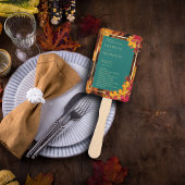 Éventail Un Imaginaire Turquoise et Automne Gold Rustic Wed