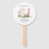 Éventail Un lapin est un 1er anniversaire Fête Favoriser (Devant)