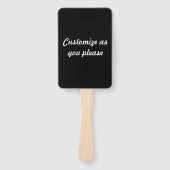 Éventail Un Mariage fou noir (le noir le plus foncé) (Devant)