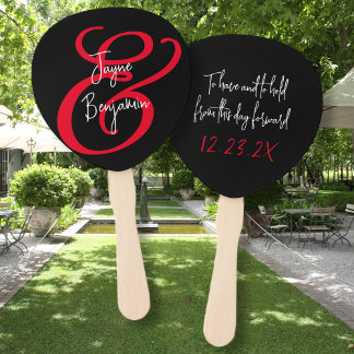 Éventail Un ventilateur mariage dit noir