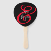 Éventail Un ventilateur mariage dit noir (Devant)