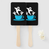 Éventail Une coupe de café fumeur fantôme (Devant et derrière)