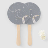 Éventail Une fois dans une lune bleue (Devant et derrière)