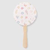 Éventail Unicorn Blush Florals Baby Shower Invitations (Dos)