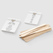 Éventail Unicorn White Lace Wedding Programme Fans (Non-assemblé)