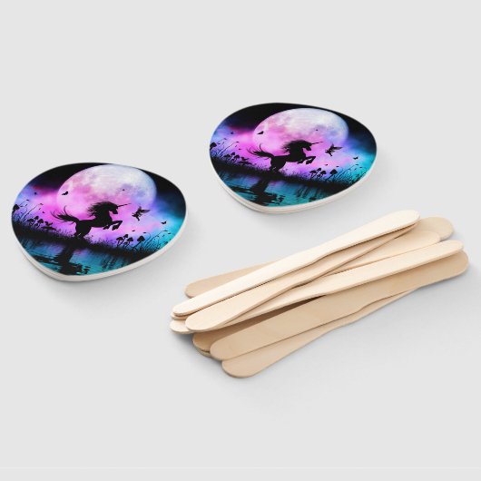 Éventail Unicorne avec petite fée (Non-assemblé)