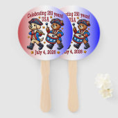 Éventail USA 250th Anniversary Souvenir - Patriotique (Devant et derrière)