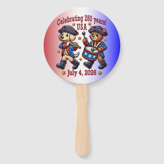 Éventail USA 250th Anniversary Souvenir - Patriotique (Devant)