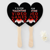 Éventail V Est Pour Jeux Vidéos Funny Valentines Joueur de  (Devant et derrière)